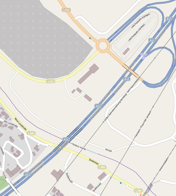 Foto: Anfahrtsplan zur Straßenmeisterei Vomp