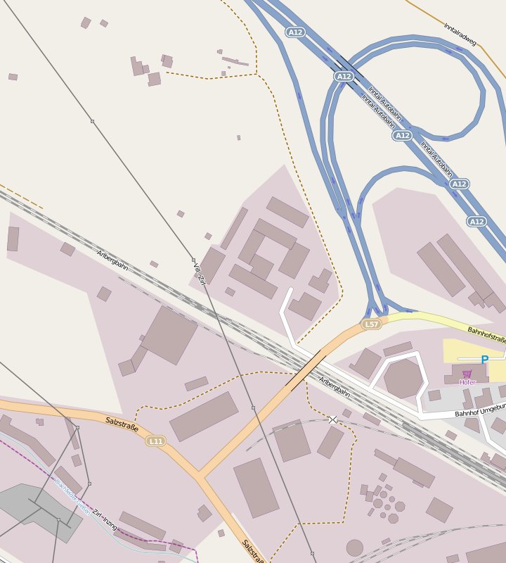 © OpenStreetMap Foto: Anfahrtsplan zur Straßenmeisterei Zirl