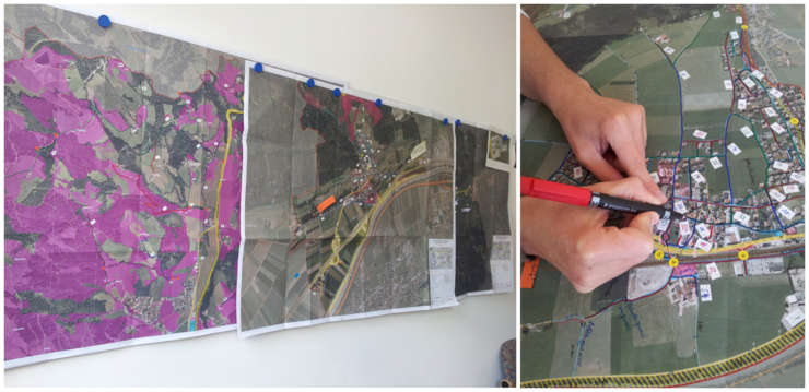 Foto: Aufzeichnungen im Erhebungsplan.