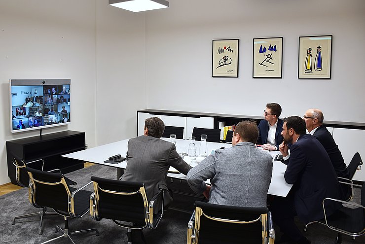 © Land Tirol/Pölzl Foto der Videokonferenz