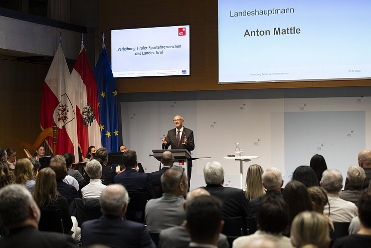 Impressionen Festakt Verleihung Tiroler Sportehrenzeichen 03. November 2025