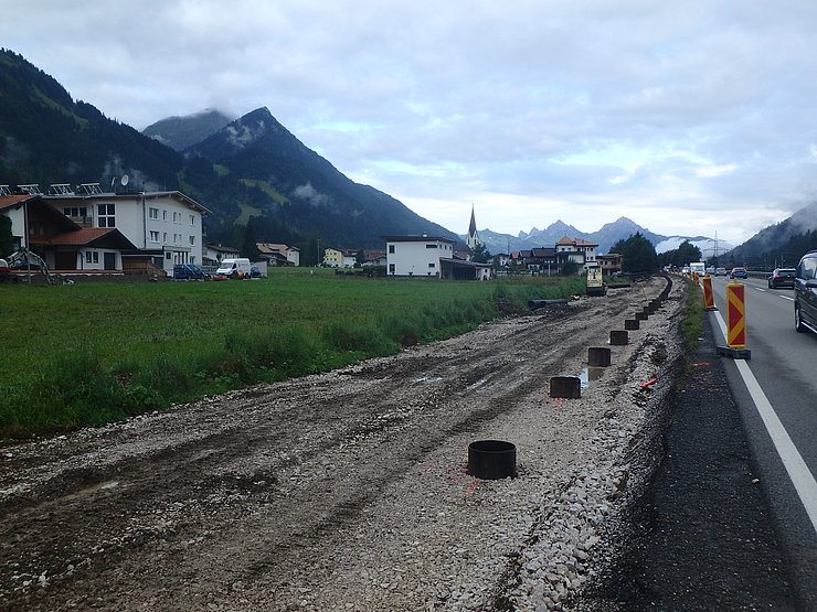 Fundierung Lärmschutzwand Bichlbach