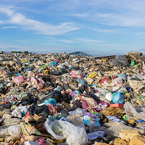 Berg von Plastikmüll