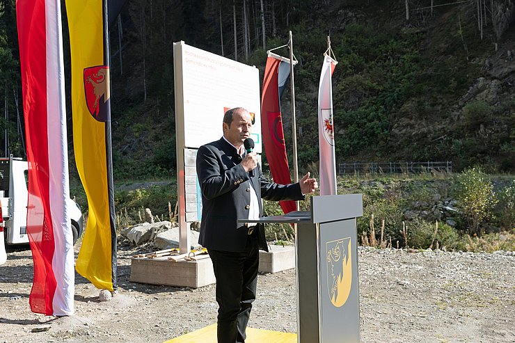 © Land Tirol/EXPA/Groder THEMENBILD, Spatenstich Hochwasserschutz Villgratenbach in Heinfels