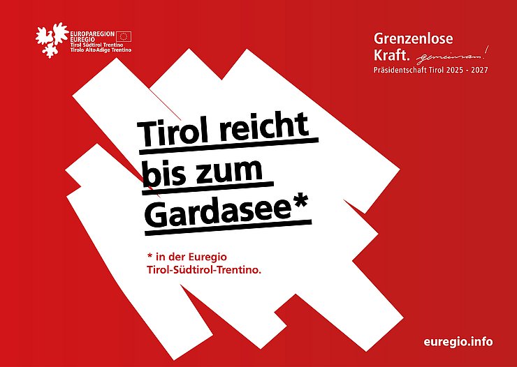 Schrift vor weiß-rotem Grund