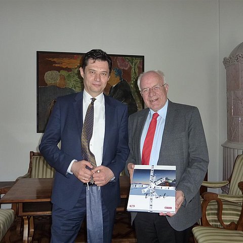 v.l. Botschafter Scherba, LTP van Staa