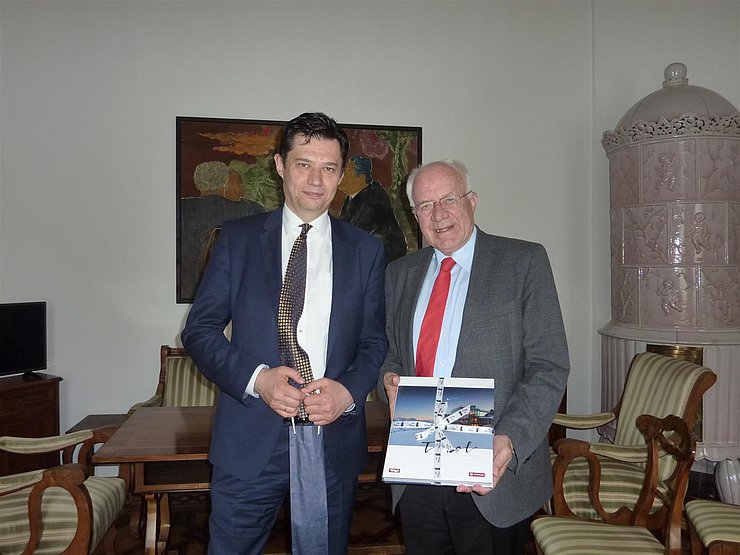 v.l. Botschafter Scherba, LTP van Staa