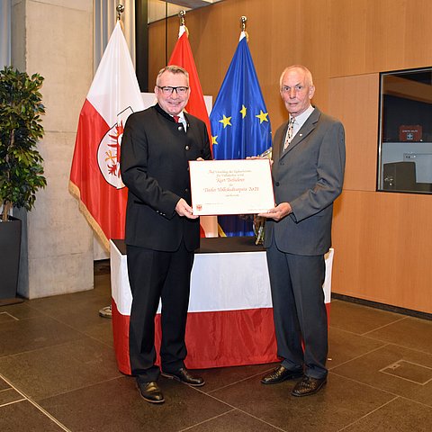 Landesrat Johannes Tratter und Kurt Tschiderer.