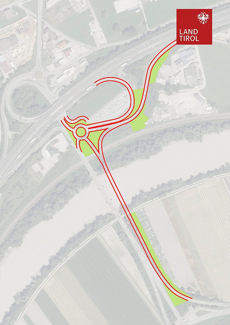 © Land Tirol Übersichtsplan neue Anschlussstelle Wiesing