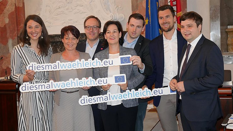 v.l. LA Sophia Kircher, LTPin Sonja Ledl-Rossmann, KO Dominik Oberhofer, KOin Andrea Haselwanter-Schneider, LA Christofer Ranzmaier, LA Michael Mingler, LA Benedikt Lentsch