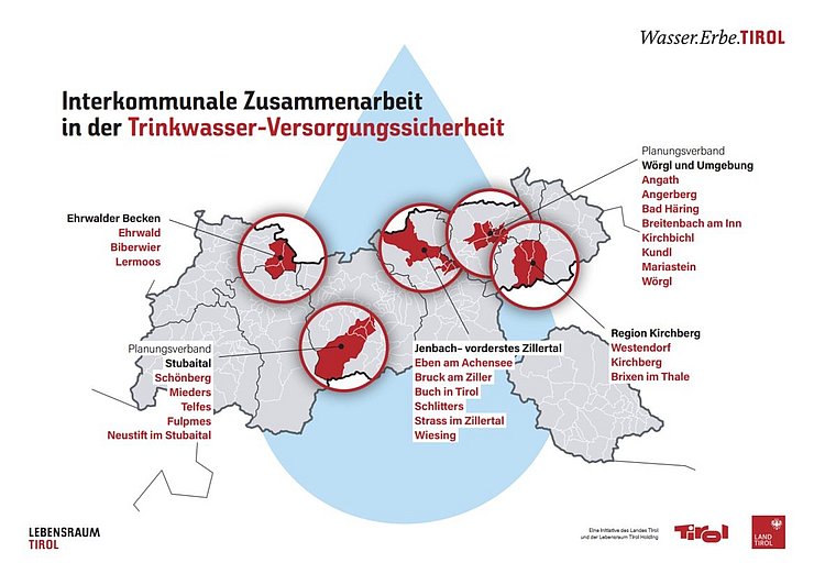 Fünf Regionen stellen ihre Wasserversorgung auf den Prüfstand, um diese für ihre 90.000 EinwohnerInnen krisensicher aufzustellen. 