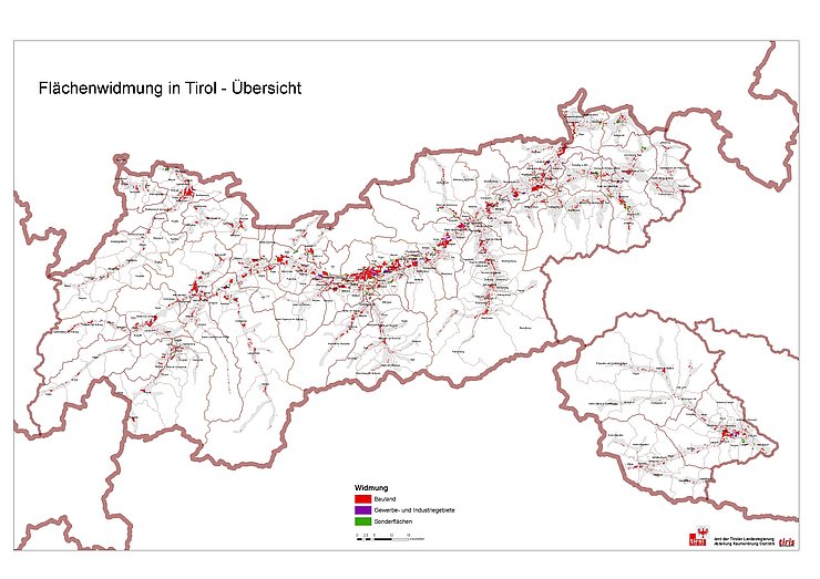 © Land Tirol - tiris Karte Flächenwidmungsübersicht Tirol