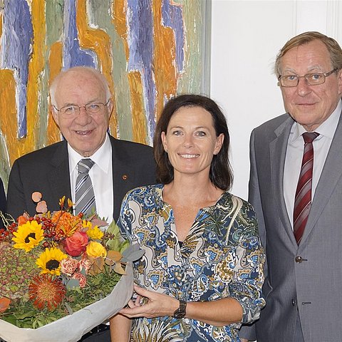 v.l. Landtagsdirektor Dr. Hofbauer, Landtagspräsident DDr. van Staa, Landtagsdirektor-Stv.in Mag.a Fischler, Landesamtsdirektor Dr. Liener