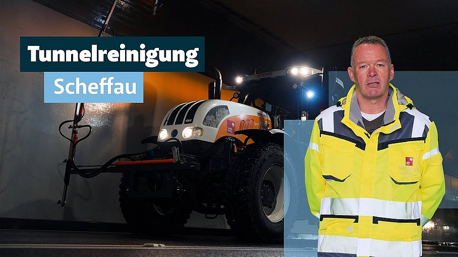Tunnelreinigung Unterflurtrasse Scheffau