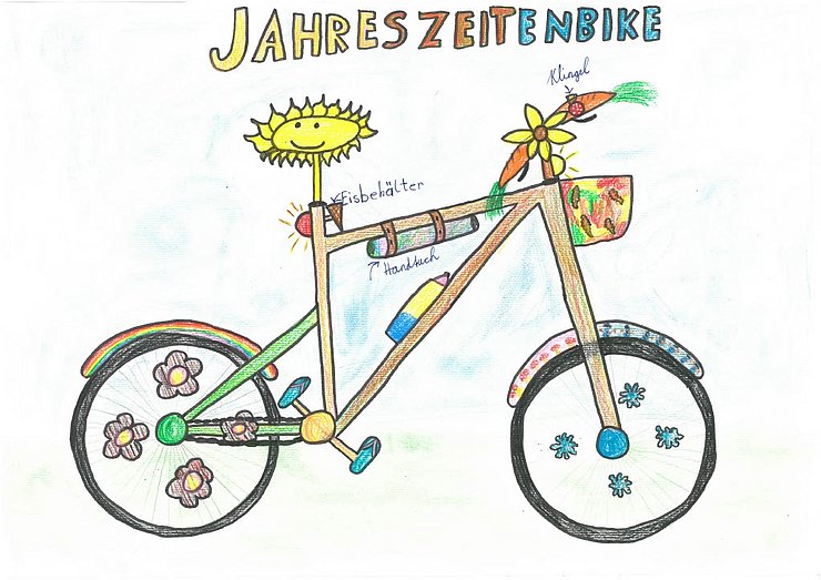 Sophia aus Kappl hat mit dem Jahreszeitenbike den diesjährigen „Crazy Bike“ Malwettbewerb gewonnen. 