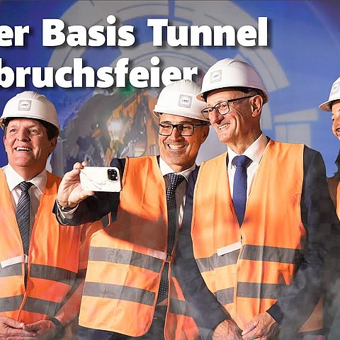 Brenner Basis Tunnel Durchbruchsfeier
