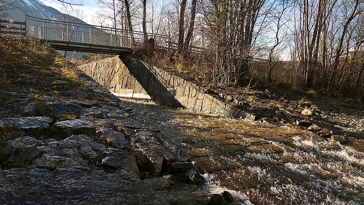 © Land Tirol/Mathoi bestehende Mündung Kanzingbach in den Inn