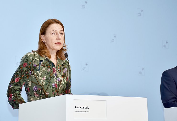 © Land Tirol/Pölzl LRin Annette Leja bei der Pressekonferenz