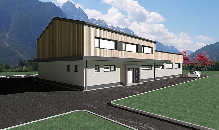 © Architektengemeinschaft Dipl. Ingre. Scherzer-Elwischger Visualisierung der neuen Schulmetzgerei