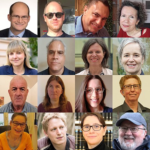 Fotos der einzelnen Personen aneinandergereiht