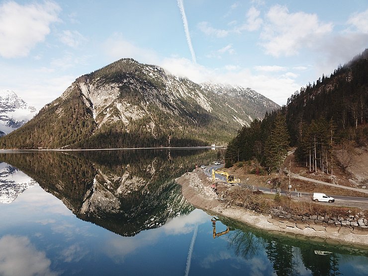 Instandsetzungsarbeiten an der Ufermauer (April 2021)