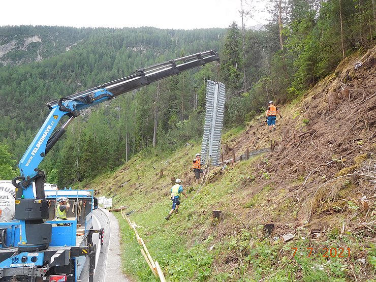 © Land Tirol/Hanny Einheben Stahlstützen