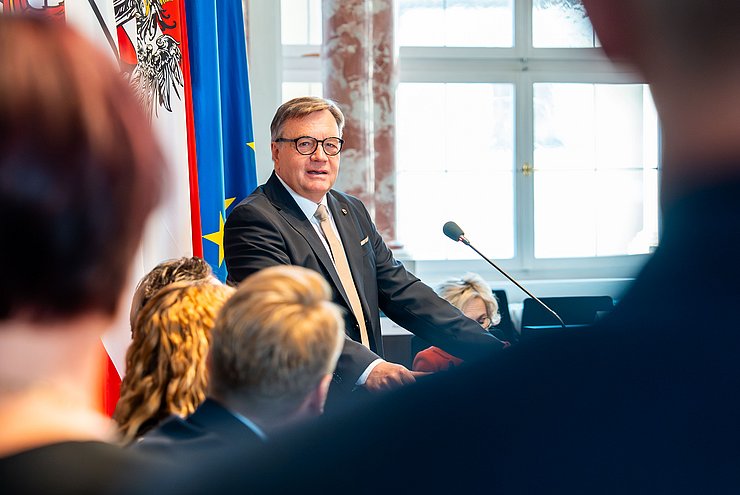 LH a.D. Platter ließ in der Dankesrede sein politisches Leben Revue passieren.