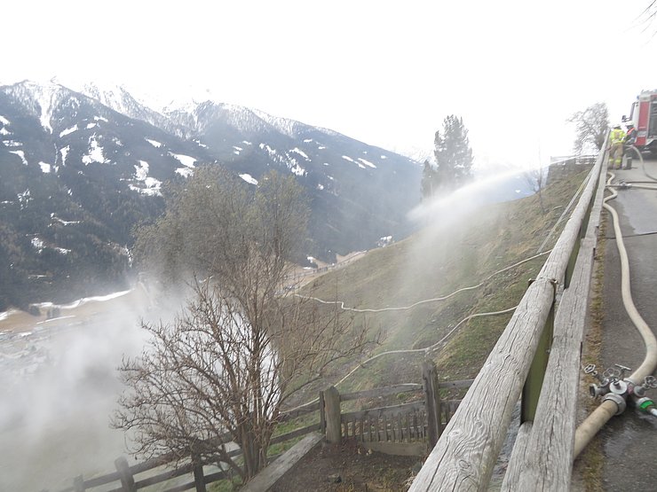Ausreichend Löschwasser vorhanden