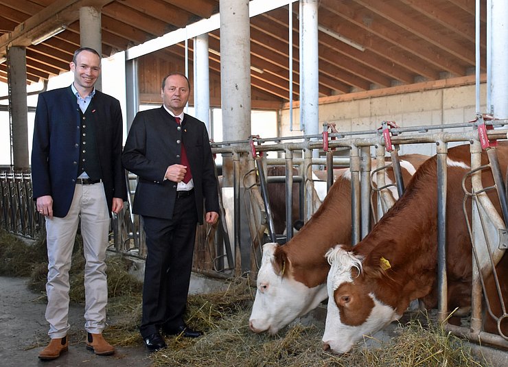 Mit der Summer School des Landes Tirol wollen LHStv Josef Geisler und Lorenz Khol, Professor für Wiederkäuermedizin im Alpenraum, vermehrt junge Tirolerinnen und Tiroler für ein Studium der Veterinärmedizin und eine Tätigkeit im Nutztierbereich gewinnen. 