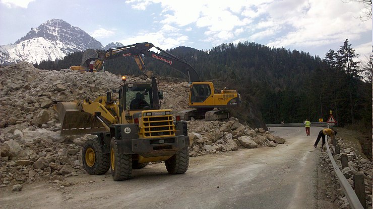 Abtransport Felsmaterial