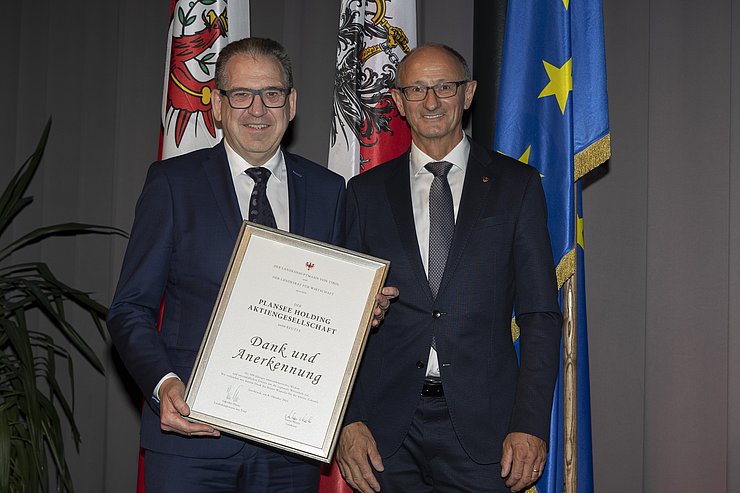 LR Mattle mit Karlheinz Wex von der Plansee Holding Aktiengesellschaft.