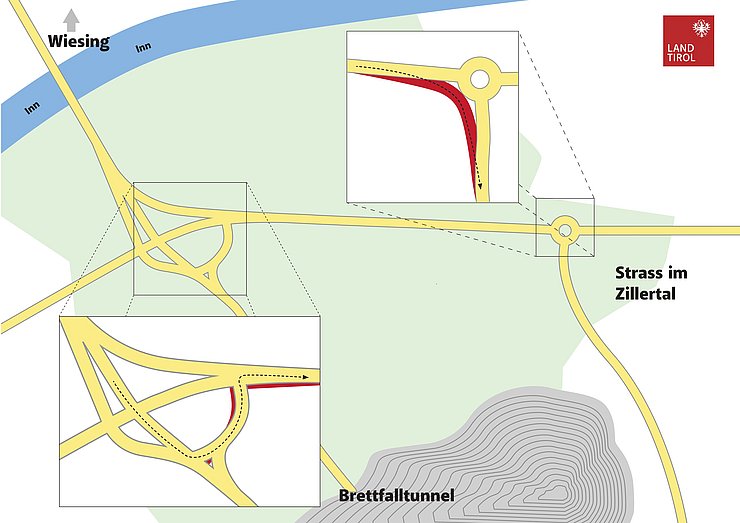 Karte mit eingezeichneten baulichen Maßnahmen