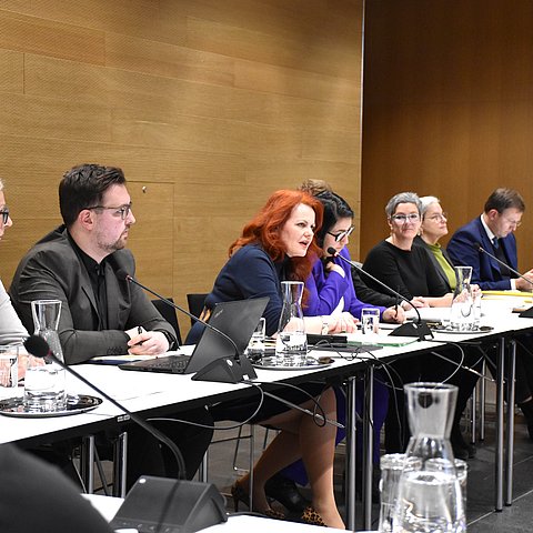 LRin Hagele mit VertreterInnen der Pflege im Landhaus