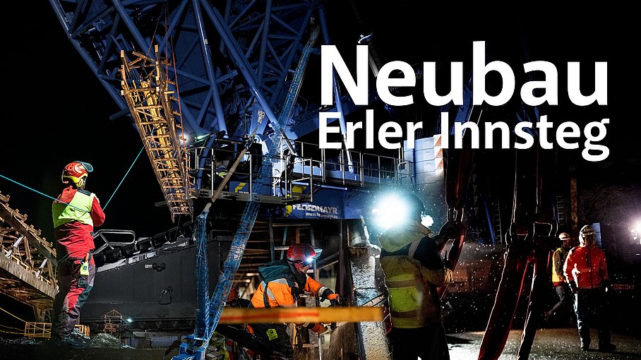 Neues Brückentragwerk eingehoben