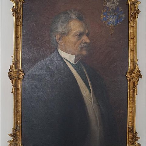 Bild von Theodor Kathrein im Rokokosaal des Alten Landhauses