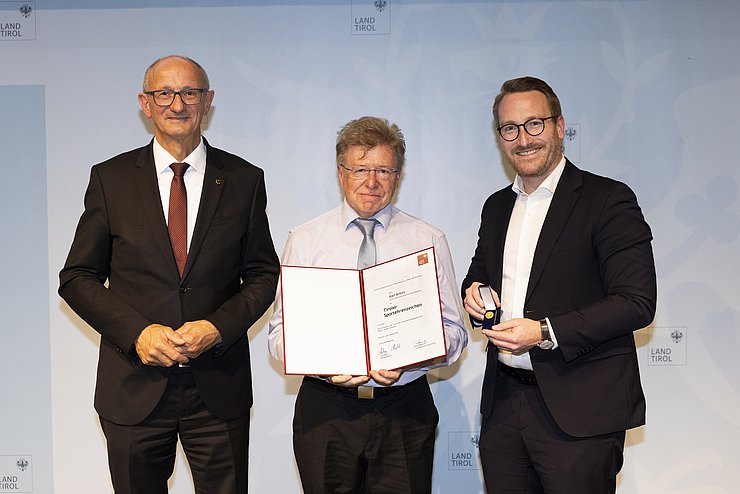 v.l.n.r.: LH Anton Mattle, Karl Amort, 1.LH-Stv. Philip Wohlgemuth