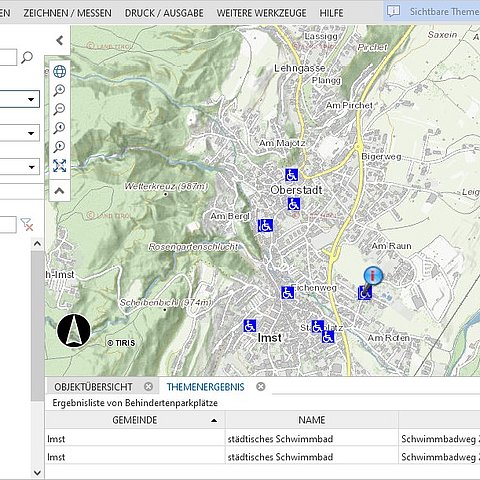 Scrennshot Tiris-Karte