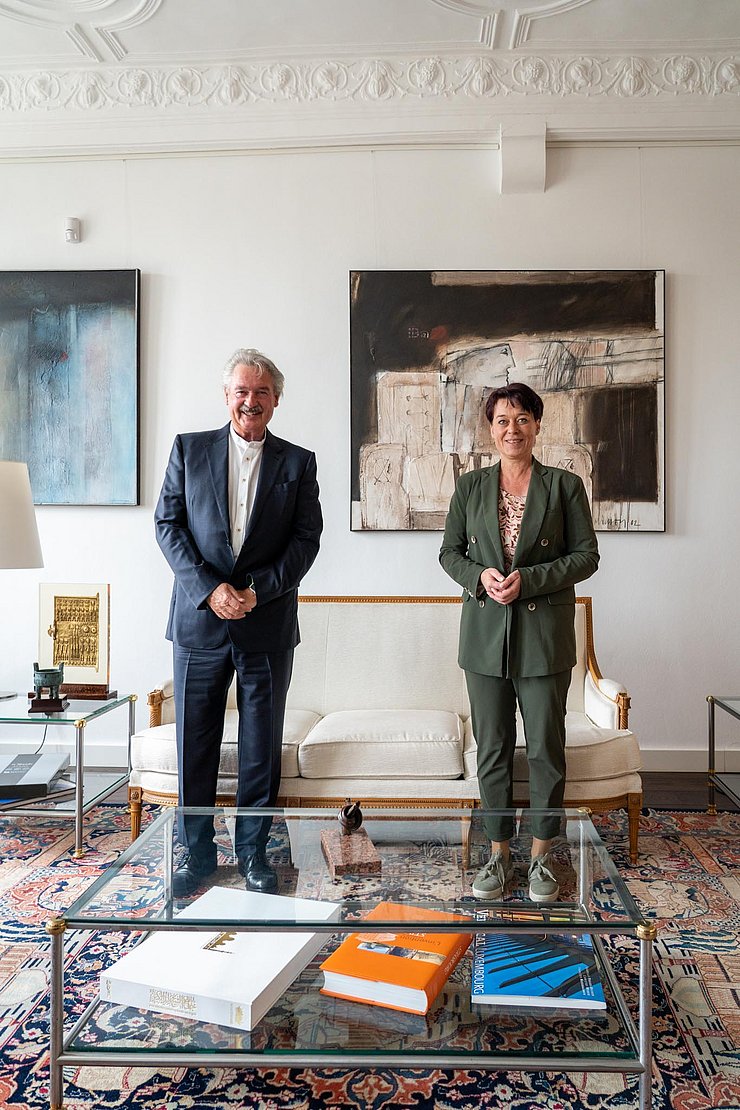 Im Gespräch mit Luxemburgs Außenminister Jean Asselborn stand u.a. der aktuelle Ukraine-Krieg sowie die rasche Hilfe für Flüchtende im Fokus.