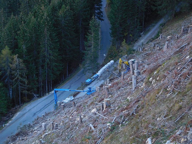 © Land Tirol/Walch Beginn der Sicherungsmaßnahmen
