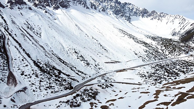 © Land Tirol/Straßenmeisterei Zams Drohnenaufnahme Hahntennjoch