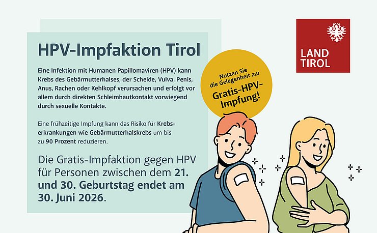 Plakat zur HPV-Impfaktion.