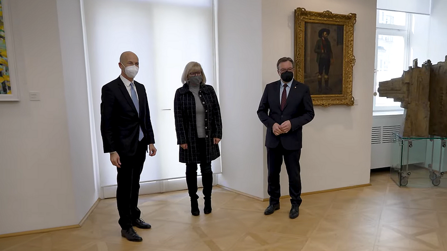 Arbeitsgespräch BM Martin Kocher mit LH Günther Platter und Arbeitslandesrätin Beate Palfrader