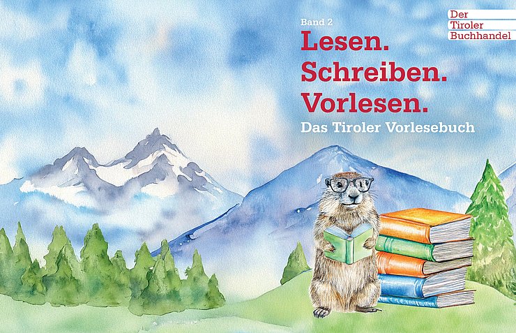 Das vorläufige Cover des Tiroler Vorlesebuchs 2026 – dort werden die besten Geschichten des Volksschulwettbewerbs veröffentlicht.