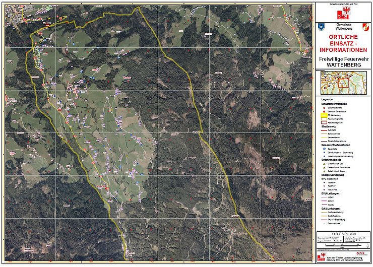Karte für die Tiroler Feuerwehren