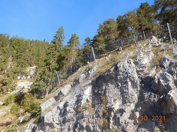 © Land Tirol/Hanny 03 Aufgespanntes Schutznetz