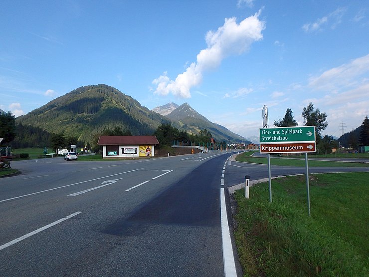 Fertiggestellter Kreuzungsbereich