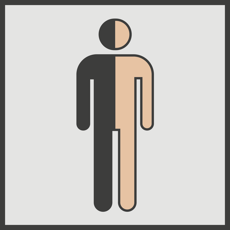 © Shutterstock Zeichnung eines Menschen mit halbseitiger Lähmung