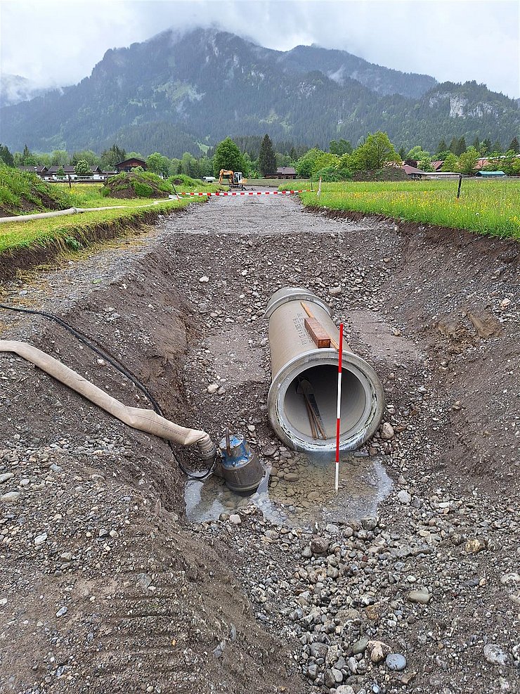 Verlegung der Transportleitung Betonrohr DN 1000 - Mai 2025