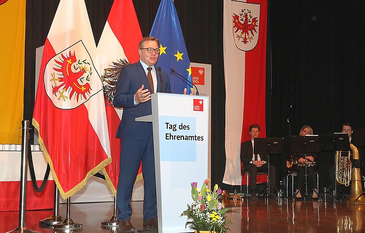 © Land Tirol/Frischauf-Bild LH Günther Platter: "Die große Solidarität in unserem Land macht Mut, Hoffnung und Zuversicht.“