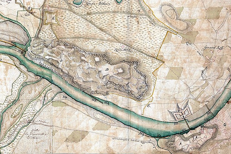 © Land Tirol / Tiroler Landesarchiv Der Inn und seine kartographische Aufnahme in den 1820er Jahren